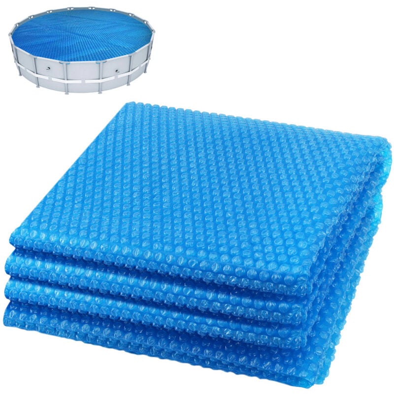 foto del prodotto vounot telo termico per piscina rotonda 457 cm, copertura solare a bolle 120 m, tagliabile, riscaldamento acqua piscina, blu