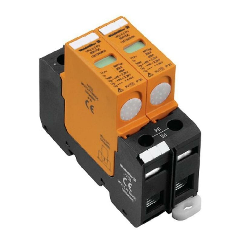 foto del prodotto vpu ii 2 pv 600v dc scaricatore fotovoltaico 20ka 1351340000 weidmuller