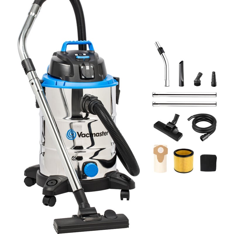 foto del prodotto vq1530sfdc 1500w 30l aspiratori solidi e liquidi, inossidabile, funzione soffiante, aspirapolvere aspiratori industriali vacmaster