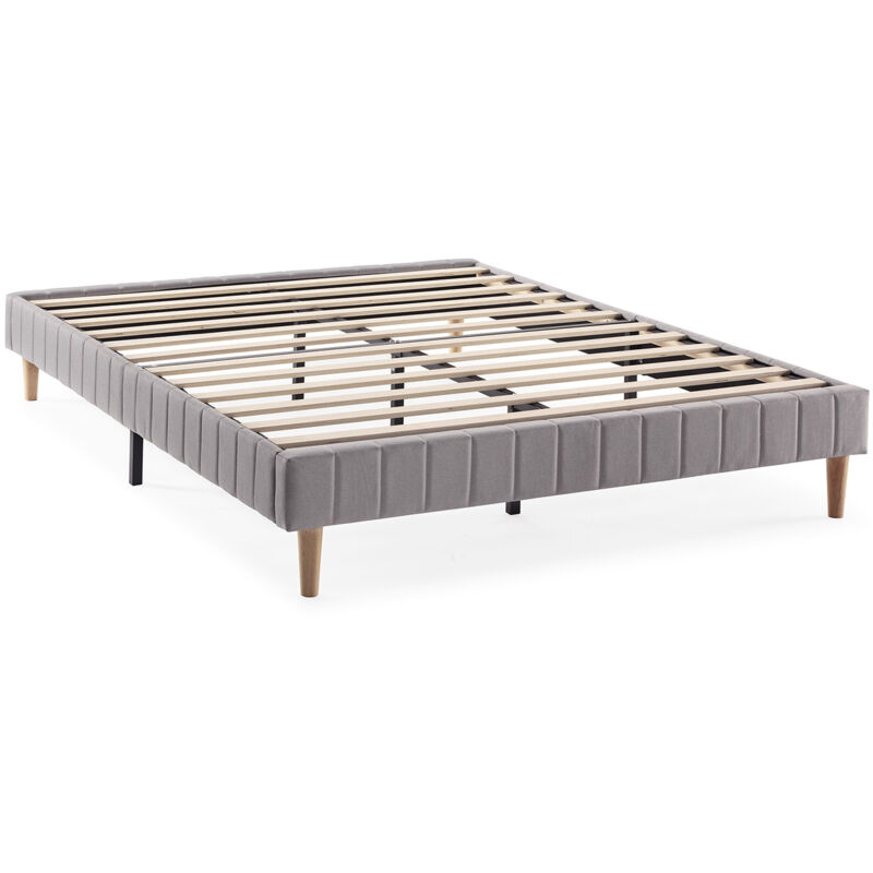 foto del prodotto vs venta stock base imbottita eris 160x200 cm grigio chiaro