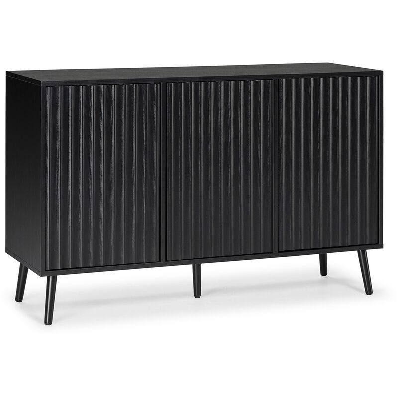 foto del prodotto vs venta stock credenza lluvia 3 ante colore nero
