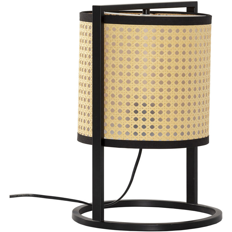 foto del prodotto vs venta stock lampada da tavolo ukara in rattan sintetico, diametro 38 cm
