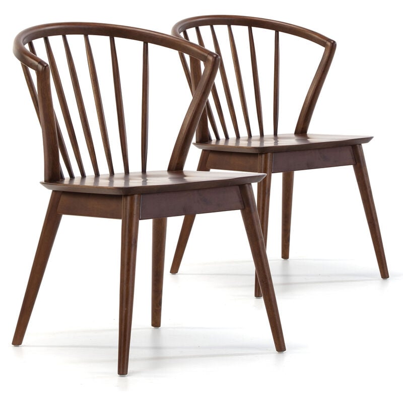 foto del prodotto vs venta stock pack 2 sedie mura colore noce, legno massello, 55 x 58,5 x 84 cm