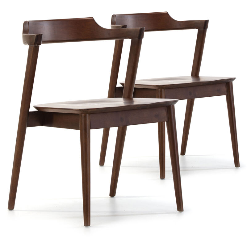 foto del prodotto vs venta stock pack 2 sedie venus color noce, legno massello, 58 x 57,5 x 76 cm