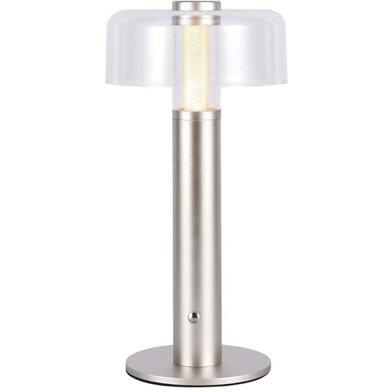 foto del prodotto vt 1049 lampada da tavolo led 1w champagne e bianco trasparente a batteria touch dimmerabile 3000k 7943 v tac