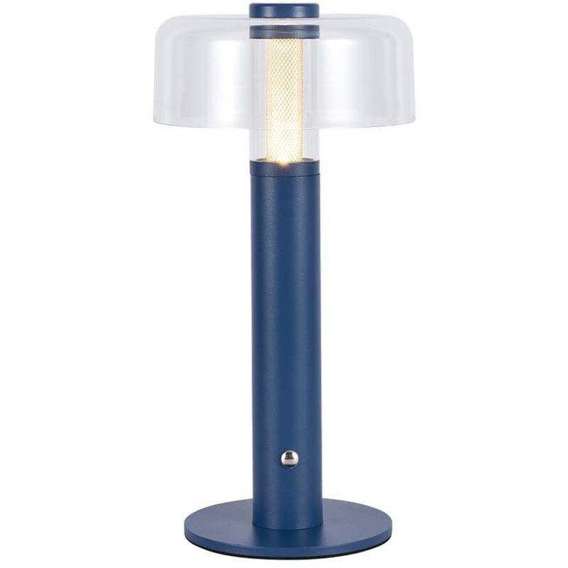 foto del prodotto vt 1049 lampada da tavolo led 1w colore blu e bianco trasparente a batteria touch dimmerabile 3000k 7942 v tac