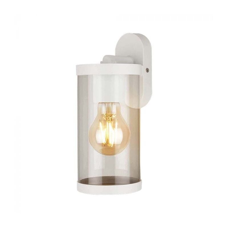 foto del prodotto vt 1149 lampada led da parete portalampada e27 trasparente applique corpo bianco ip44 23020 v tac