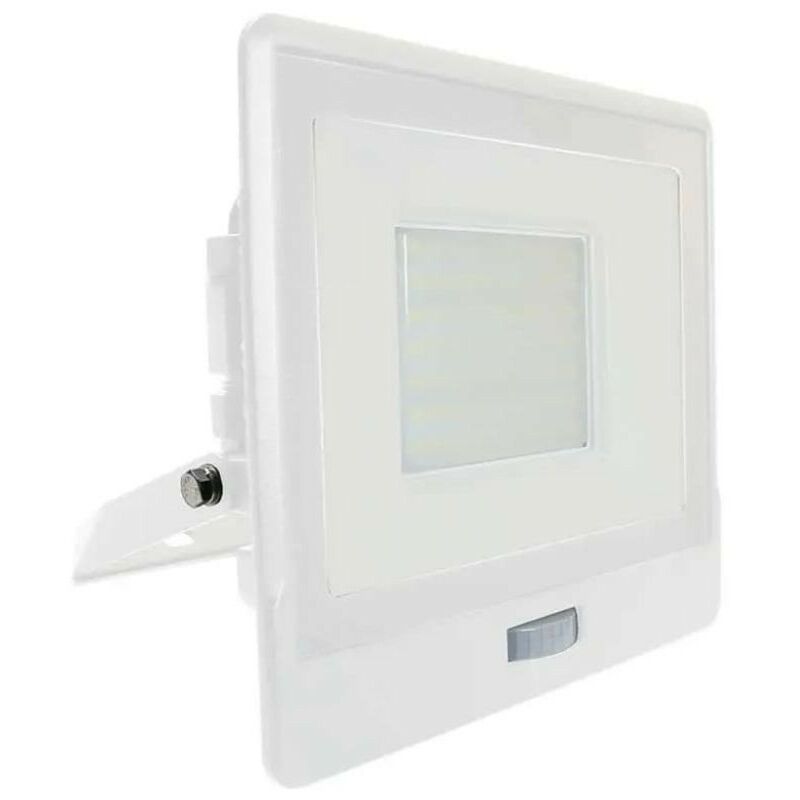 foto del prodotto vt 158s 1 faretto led smd 50w ip65 chip samsung sensore di movimento e crepuscolare bianco freddo