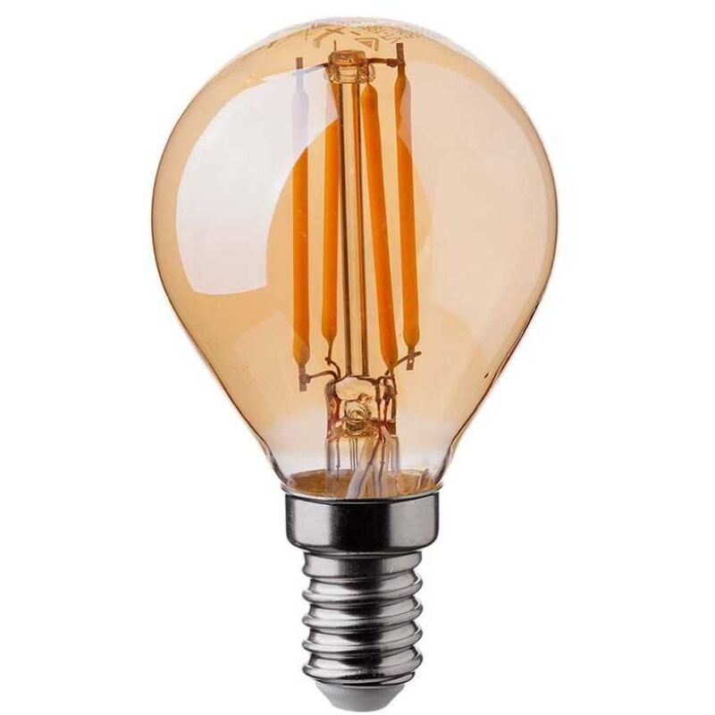 foto del prodotto vt 1953 lampadina led filamento vintage arredo e14 4w p45 ambrato bianco caldo 2200k sku 214499 v tac
