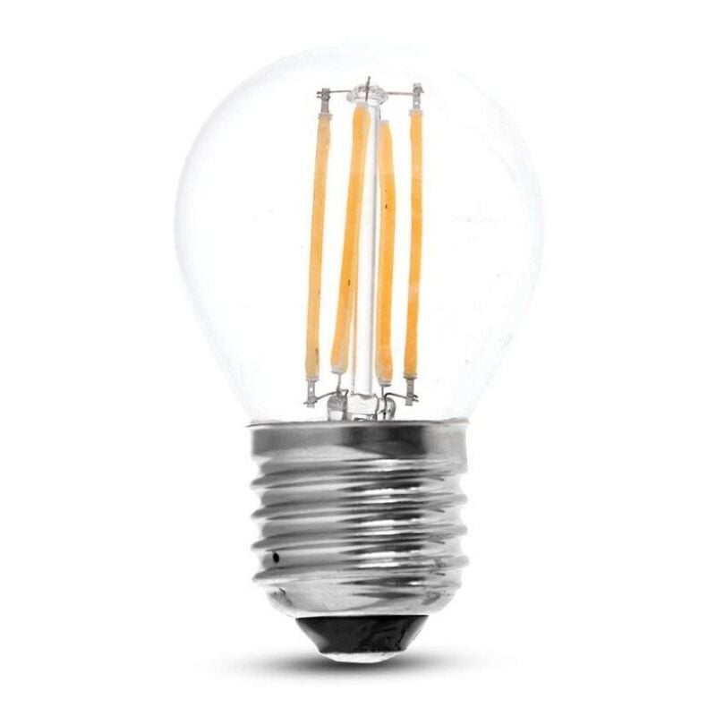 foto del prodotto vt 1980 lampadina led e27 4w g45 filamento bianco freddo 6500k v tac