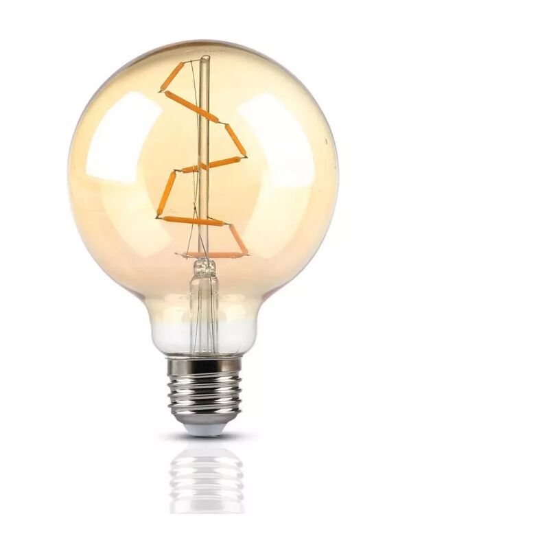 foto del prodotto vt 2024 7146 lampadina led e27 4w g95 filamento ambrato 2200k v tac