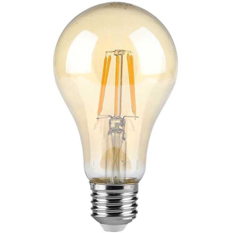 foto del prodotto vt 2028 lampadina led filamento 10w vintage ambrata 27 a60 bianco caldo 2200k sku 217157 v tac
