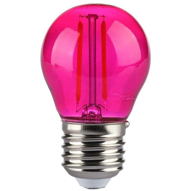 foto del prodotto vt 2132 lampadina led rosa lampada 2w e27 g45 filamento vetro colorato pink sku 217410 v tac