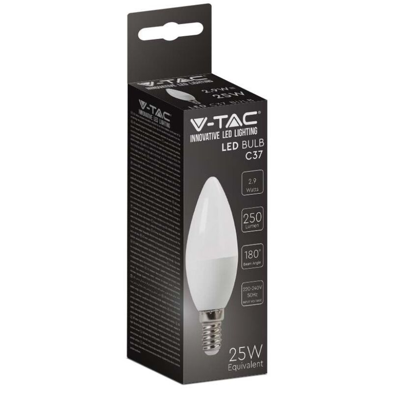 foto del prodotto vt 2323 lampadina led candela smd 2.9w e14 bianco naturale 4000k sku 2985 v tac