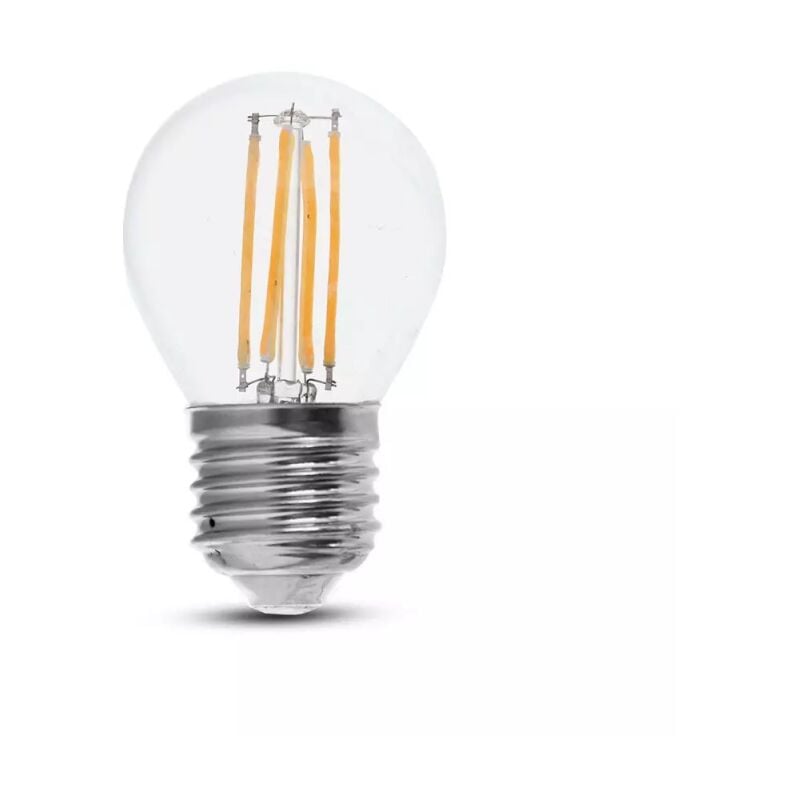 foto del prodotto vt 2386 lampadina led e27 6w 130lm w g45 filamento bianco caldo 2700k v tac