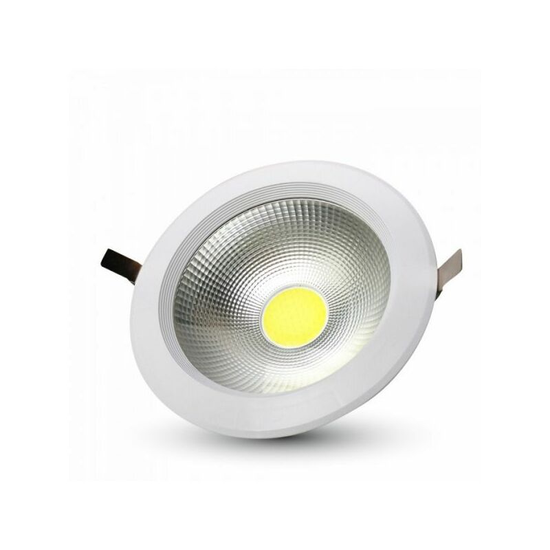 foto del prodotto vt 26201 faretto led da incasso rotondo led cob 20w 120lm w a colore bianco 6400k sku 1275 v tac