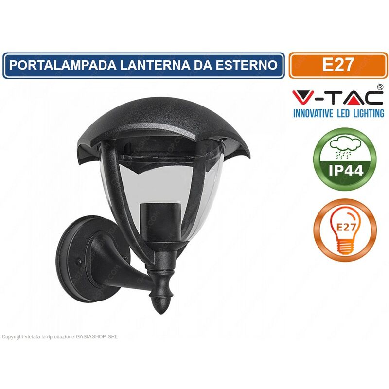 foto del prodotto vt-730 portalampada da giardino wall light da muro per lampadine e27 - sku 7046 - v-tac