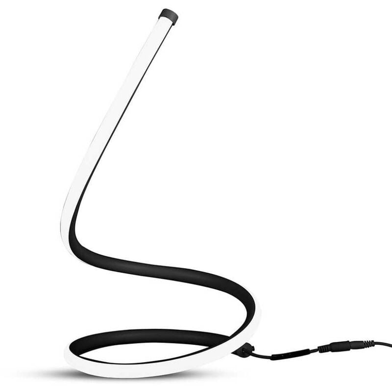 foto del prodotto vt 7312 lampada led da tavolo 20w colore nero in alluminio e silicone luce bianco caldo 3000k alimentatore on off sku 2140311 v tac
