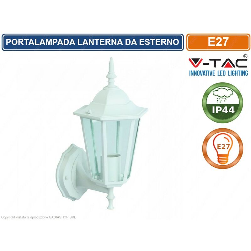 foto del prodotto vt 749 portalampada da giardino wall light da muro per lampadine e27 sku 7067 v tac