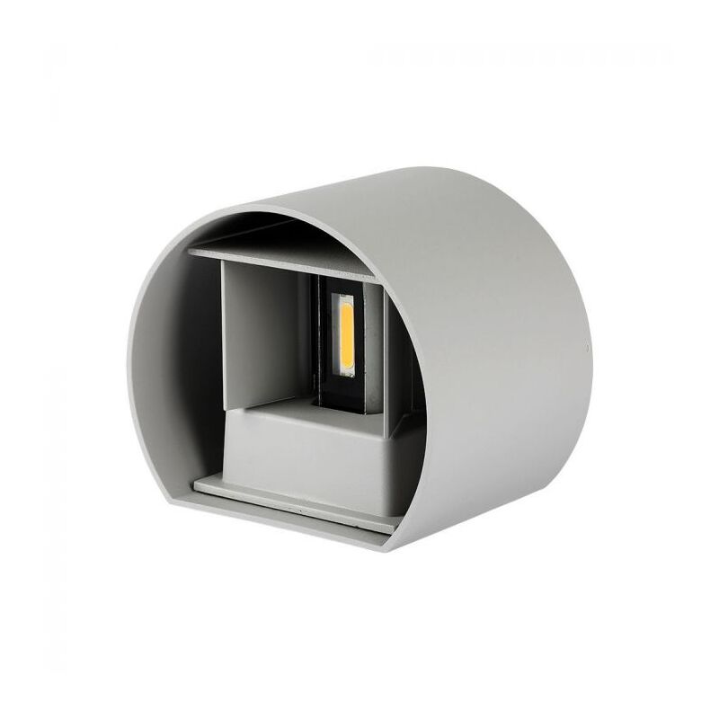 foto del prodotto vt 756 lampada applique led 6w da muro doppio led cob 110lm w grigio satinato fascio regolabile 4000k ip65 217092 v tac