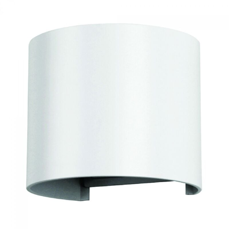 foto del prodotto vt 756 lampada da muro wall light bianca con doppio led cob 6w ip65 sku 7082 7091 colore luce bianco caldo v tac