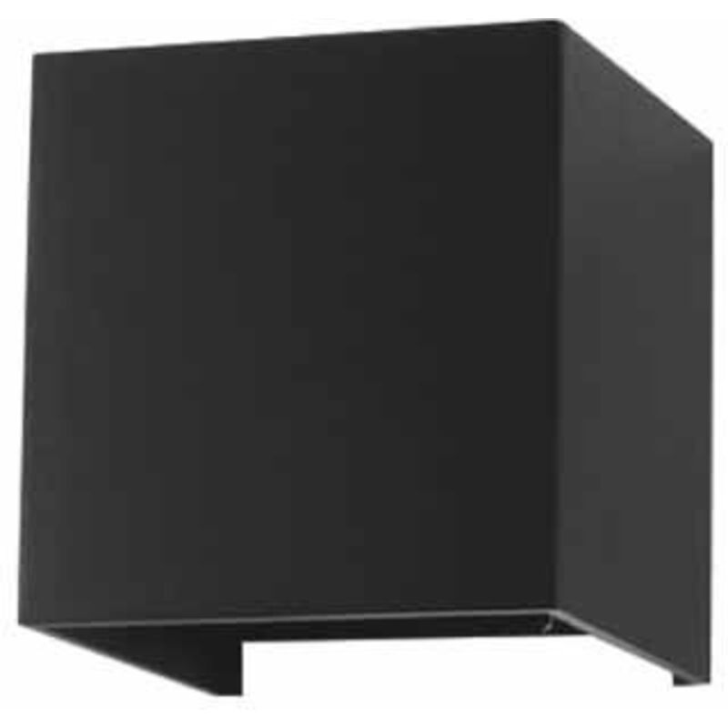 foto del prodotto vt-759-12 lampada da muro wall light nera con doppio led cob 12w ip65 - sku 8529 8530 - colore luce bianco caldo - v-tac