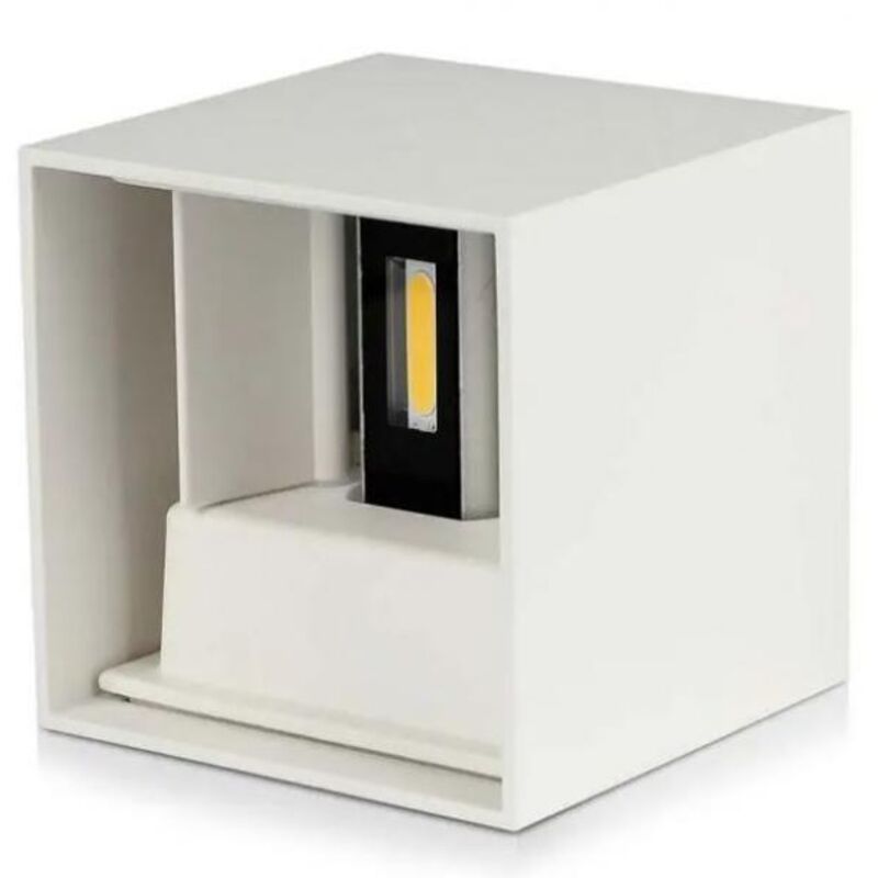 foto del prodotto vt-759-12 lampada led da muro 11w wall light bianca con doppio led smd applique ip65 - sku 218527 218528 - colore luce bianco caldo - v-tac