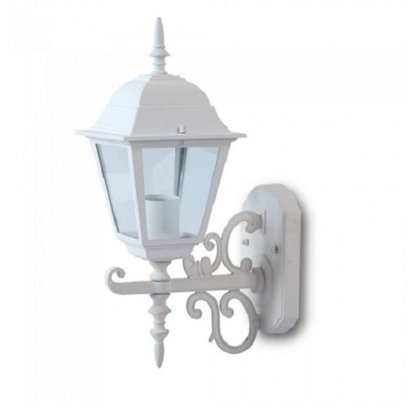 foto del prodotto vt 760 portalampada da giardino 220v wall light da muro per lampadine e27 esterno bianco nero bianco