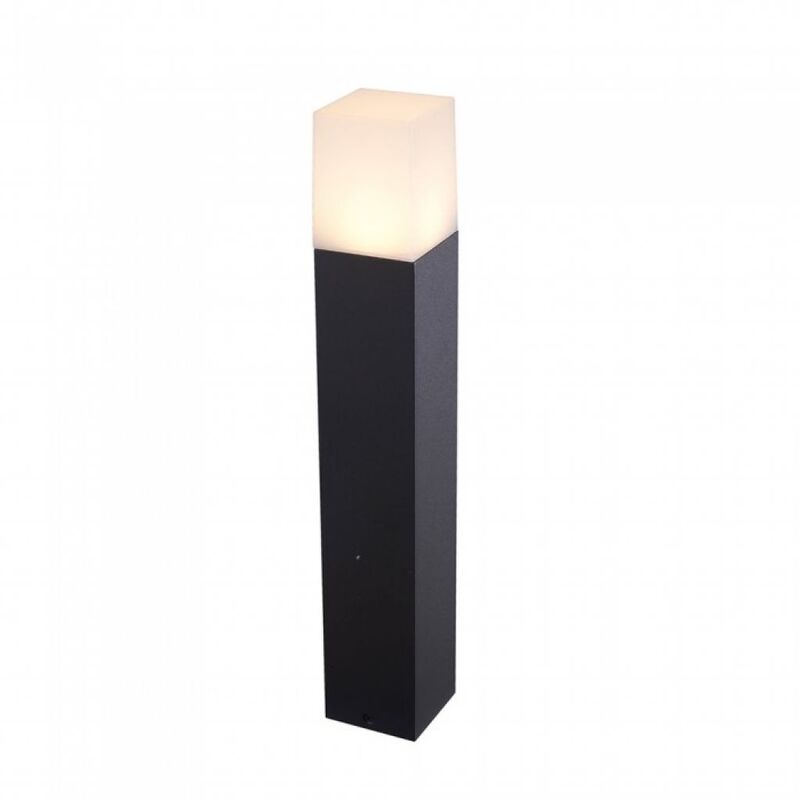 foto del prodotto vt 7614 portalampada da giardino con fissaggio a terra wall light alluminio quadrato nero 1xgu10 ip54 sku 7564 v tac
