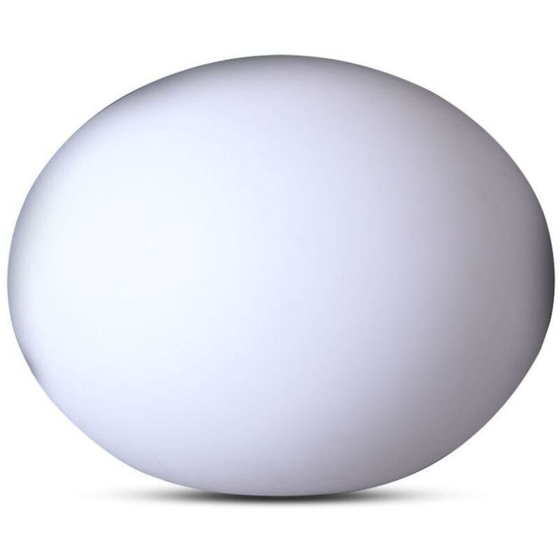 foto del prodotto vt 7801 lampada led da terra sfera ovale light 20cm multicolor rgb batteria ricaricabile ip67 con telecomando sku 40141 v tac