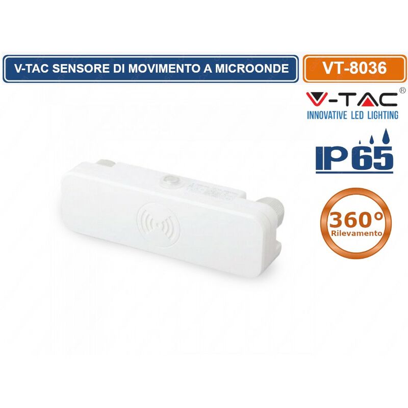 foto del prodotto vt 8036 sensore di movimento a microonde per lampade led sku 5571 v tac