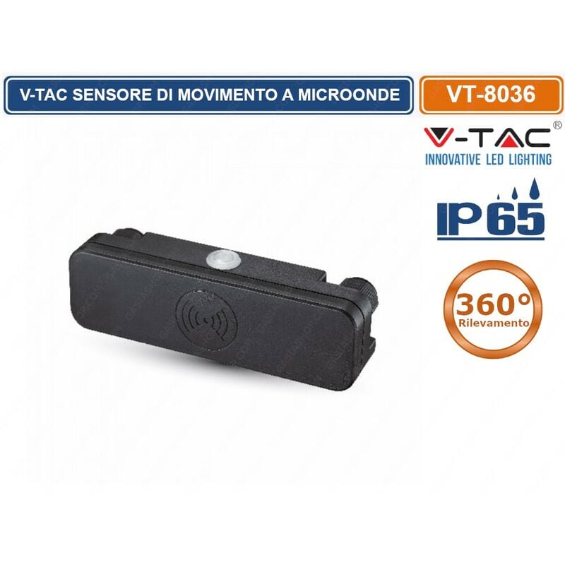 foto del prodotto vt 8036 sensore di movimento a microonde per lampade led sku 5572 v tac