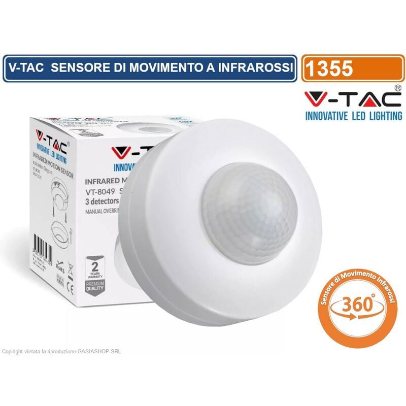 foto del prodotto vt-8049 sensore di movimento a infrarossi per lampadine - sku 1355 - v-tac