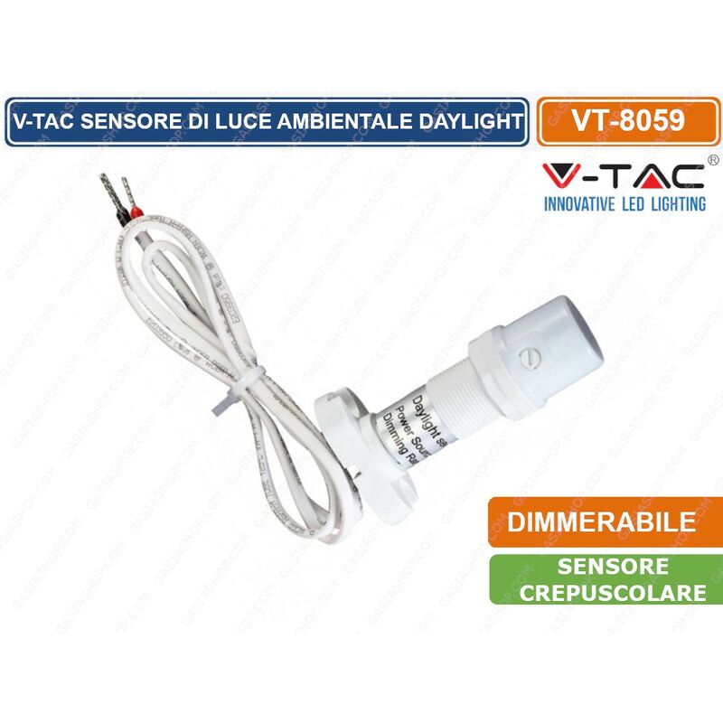 foto del prodotto vt 8059 sensore di luce ambientale daylight 0 10v sku 1369 v tac