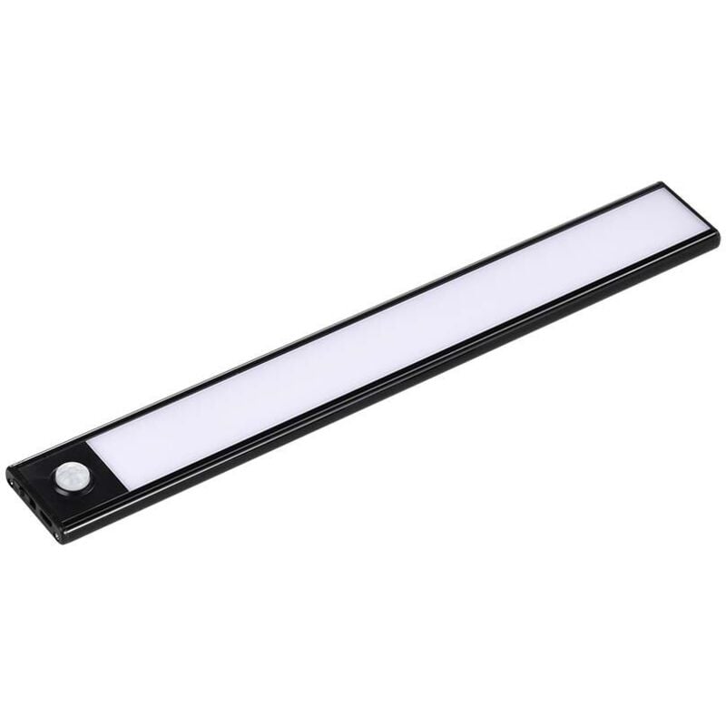 foto del prodotto vt 8143 lampada da armadio 60cm ricaricabile led 2.5w con sensore pir colore nero 4000k ip20 2967 v tac