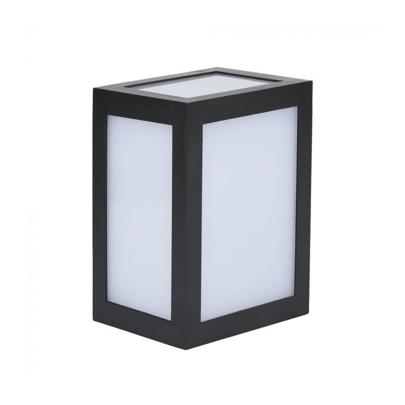foto del prodotto vt 822 lampada applique a lanterna led 12w wall light cube nero bianco caldo 3000k sku 218340 v tac