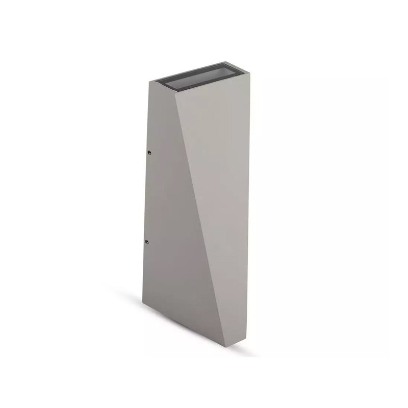 foto del prodotto vt 826 lampada led cob 6w da parete alluminio grigio wall light bianco naturale 4000k ip65 sku 218300 v tac