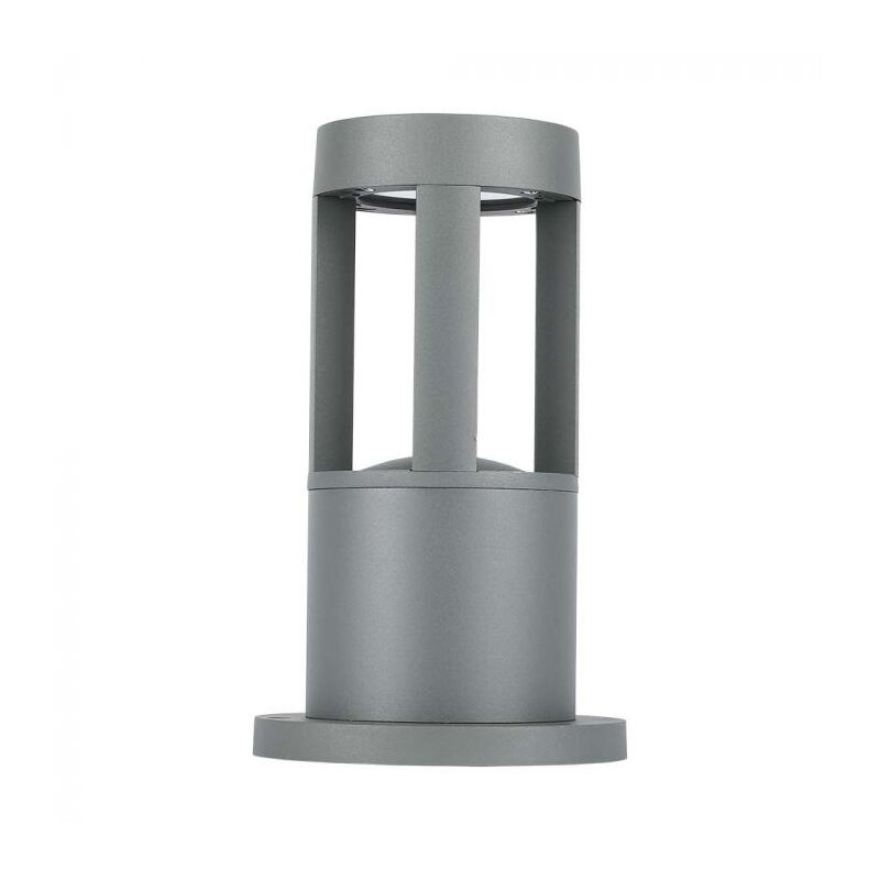 foto del prodotto vt 830 lampada led da giardino colore grigio 10w fissaggio a terra 25cm ip65 cob bianco naturale 4000k sku 128320 v tac