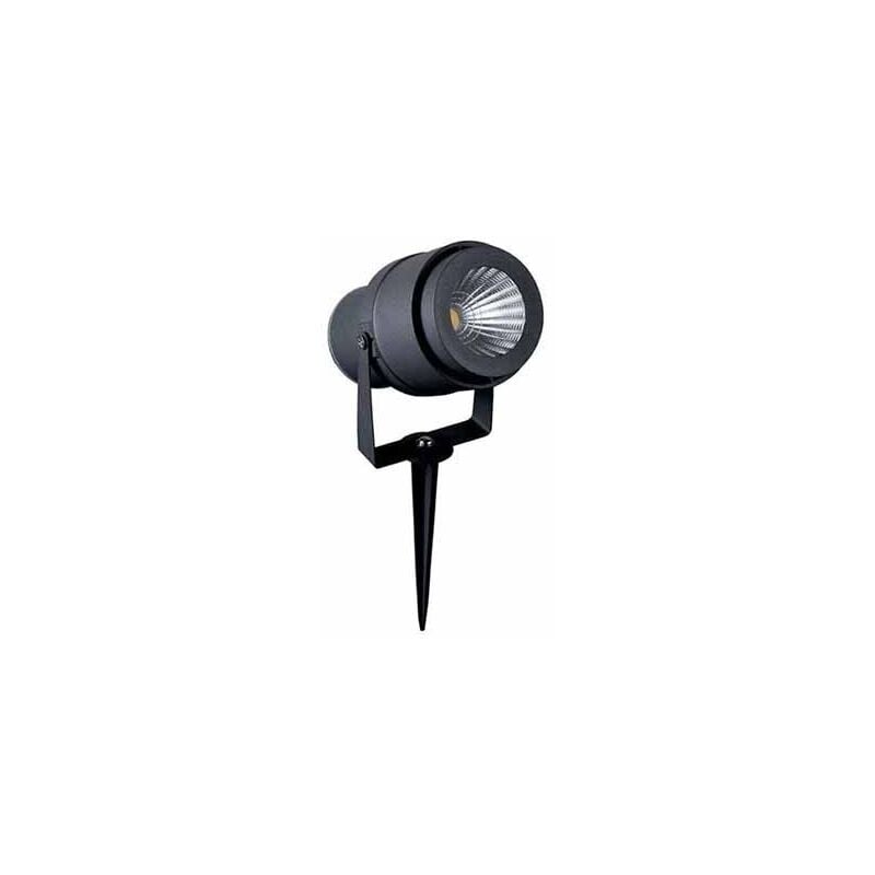 foto del prodotto vt 857 picchetto giardino led cob 12w orientabile nero ip65 luce verde sku 7546 v tac