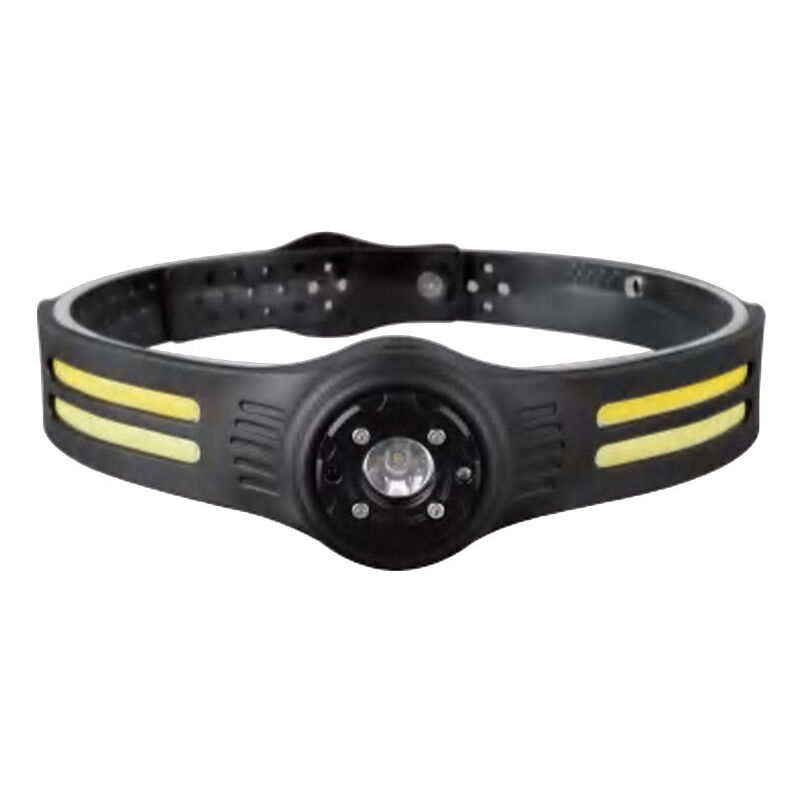 foto del prodotto vt 9901 torcia frontale led 3w smd 5w cob 470lm cintura in silicone e batteria ricaricabile usb c ip43 23340 v tac