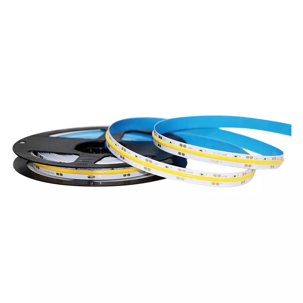 foto del prodotto vt cob 280 striscia led cob monocolore 10w m 24v bobina da 5 metri sku 2652 2653 2654 colore luce bianco naturale v tac