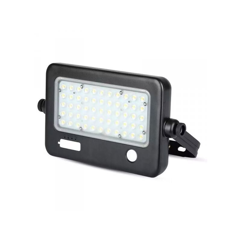 foto del prodotto vtac v tac faro led con pannello solare 10w sensore pir e usb batteria lfp bianco naturale ip65