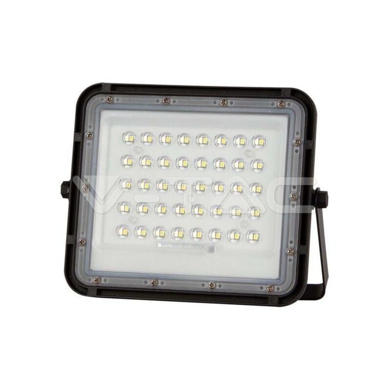 foto del prodotto vtac v tac faro led con telecomando e pannello solare 6w 6400k ip65 nero