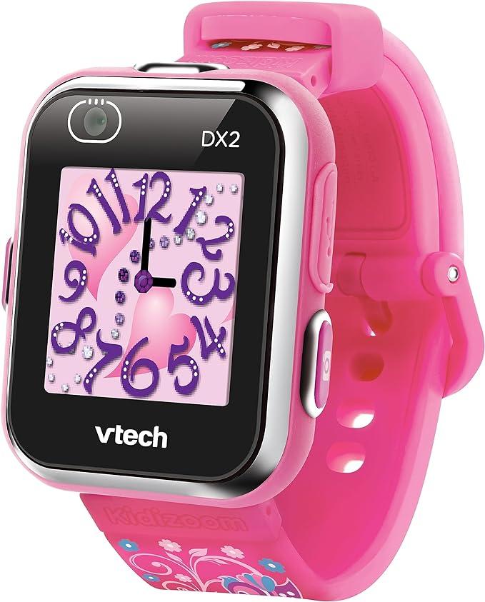 foto del prodotto vtech kidizoom smartwatch dx2 rosa, orologio interattivo per bambini con doppia fotocamera, schermo touch a colori, smar