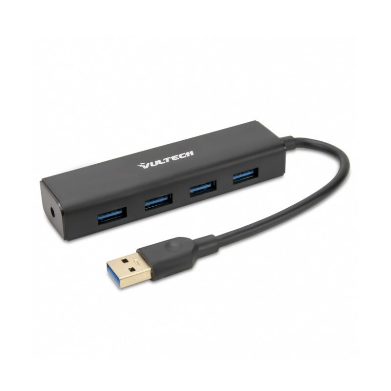 foto del prodotto vultech hub usb 3.0 hu 04usb3 4 porte nero 5 gbps compatibile windows mac linux