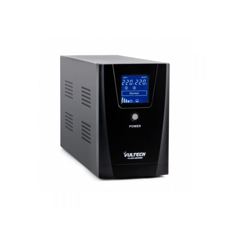 foto del prodotto vultech ups1000va pure gruppo di continuit line interactive con onda sinusoidale pura lcd 2 prese 1 presa iec13