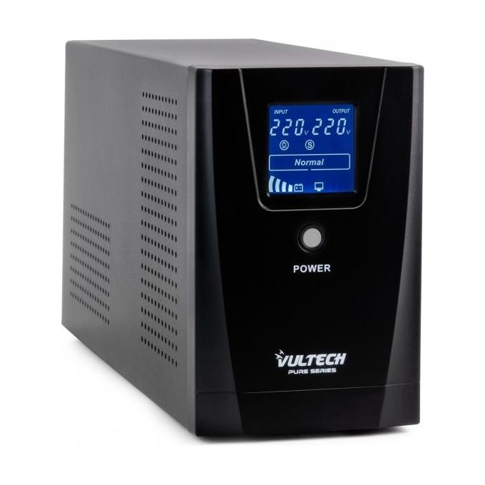 foto del prodotto vultech ups1500va pure ups 1500va pure line interactive con onda sinusoidale pura e lcd