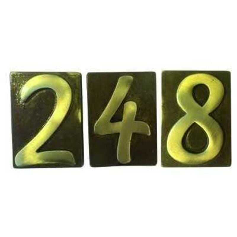 foto del prodotto vumme srl - numero civico in ottone confinitura bronzata - numero 1