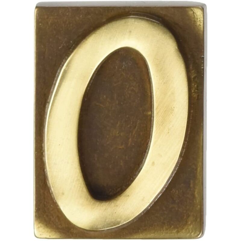 foto del prodotto vumme srl numero civico in ottone finitura bronzata n. 0