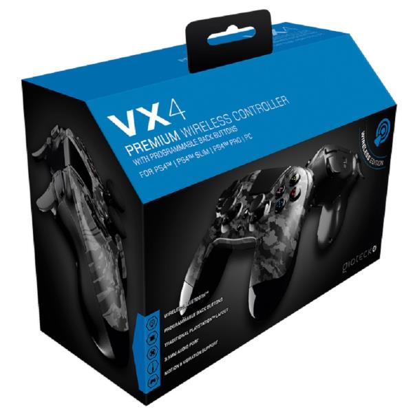 foto del prodotto vx4 wireless ps4 pc camu grigio